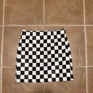 Checkered miniskirt